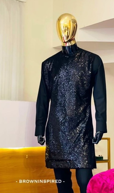 — Space black custom kaftan —